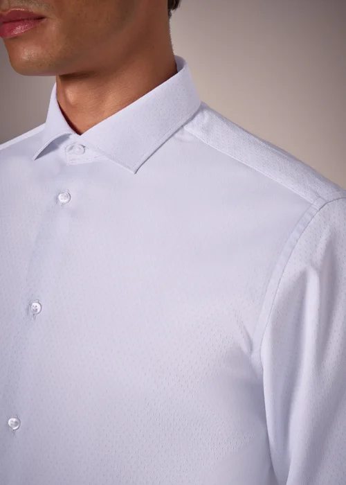 Taylor & Wright Lilac Textured Regular Fit Shirt - Small Image 4