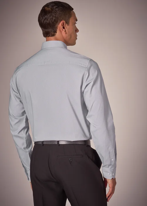 Taylor & Wright Grey Diamond Regular Fit Shirt - Small Image 2