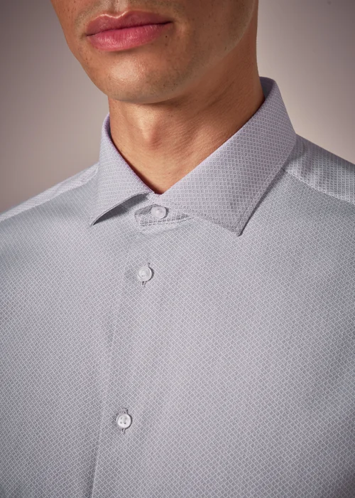 Taylor & Wright Grey Diamond Regular Fit Shirt - Small Image 4