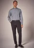 Taylor & Wright Grey Check Regular Fit Shirt - Small Image 2