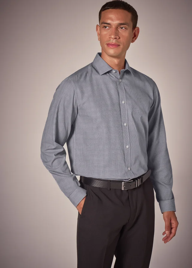 Taylor & Wright Grey Check Regular Fit Shirt