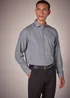 Taylor & Wright Grey Check Regular Fit Shirt - Small Image 1