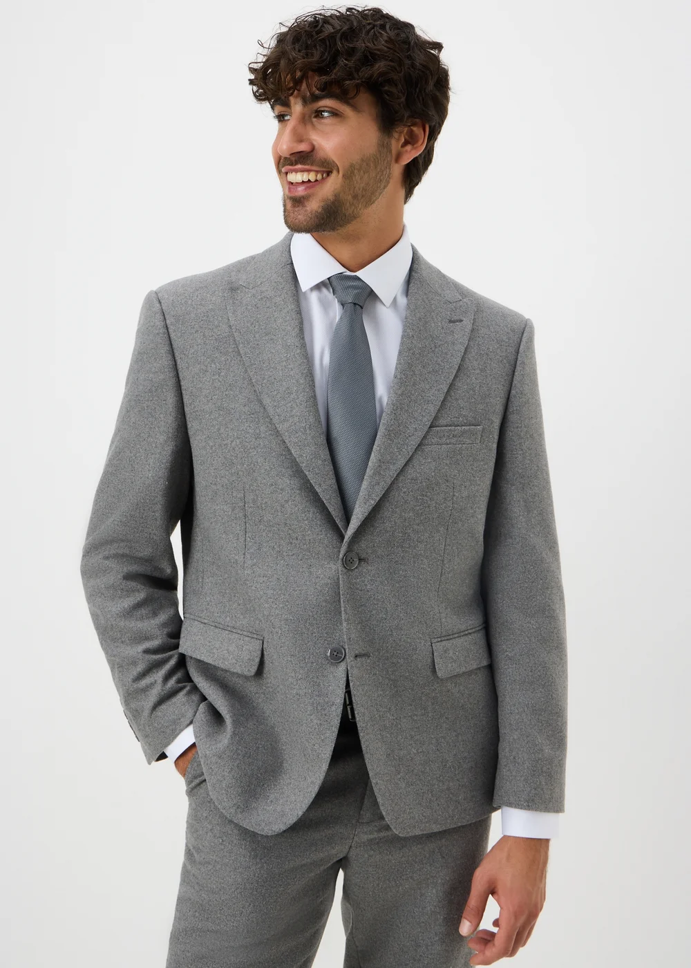 Taylor & Wright Berkeley Grey Tailored Fit Suit Jacket - 52 Chest Short Image 2