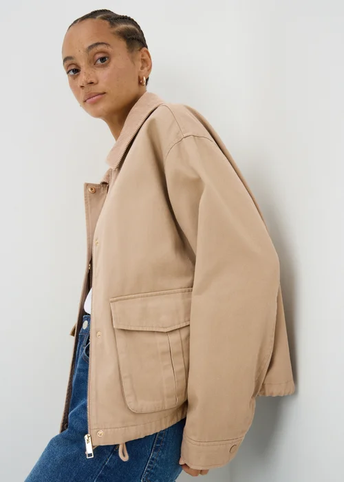 Beige Utility Barn Jacket - 8 Image 3