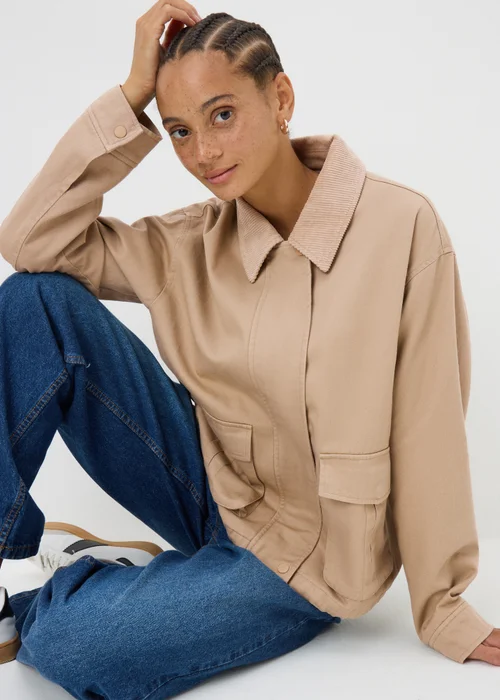 Beige Utility Barn Jacket - 8 Image 2