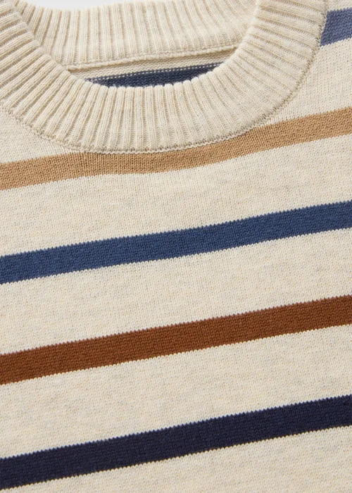Boys Cream Stripe Knit Jumper (1-7yrs) - 1 half year to 2 Image 2