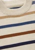 Boys Cream Stripe Knit Jumper (1-7yrs) - 1 half year to 2 Image 2