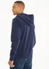 Threadbare Navy Cotton Blend Tangerine Zip Through Hoodie - Small Image 2