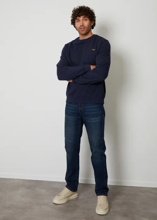 Threadbare Navy Crew Neck Sweatshirt - S Image 4