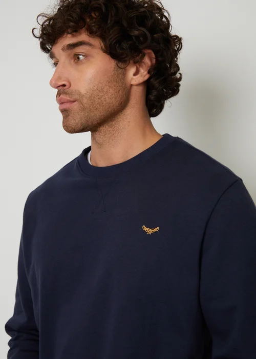 Threadbare Navy Crew Neck Sweatshirt - S Image 3