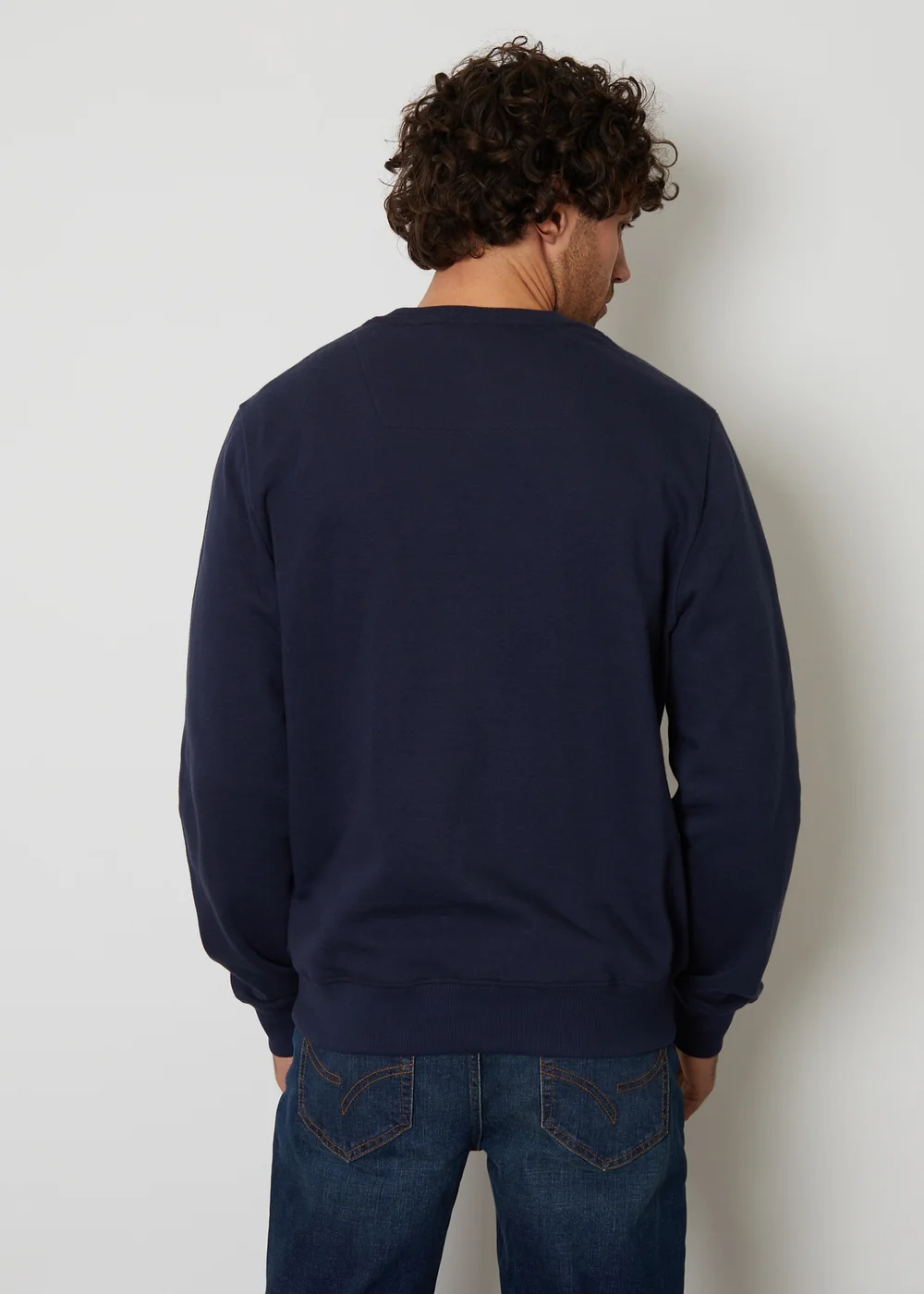 Threadbare Navy Crew Neck Sweatshirt - S Image 2