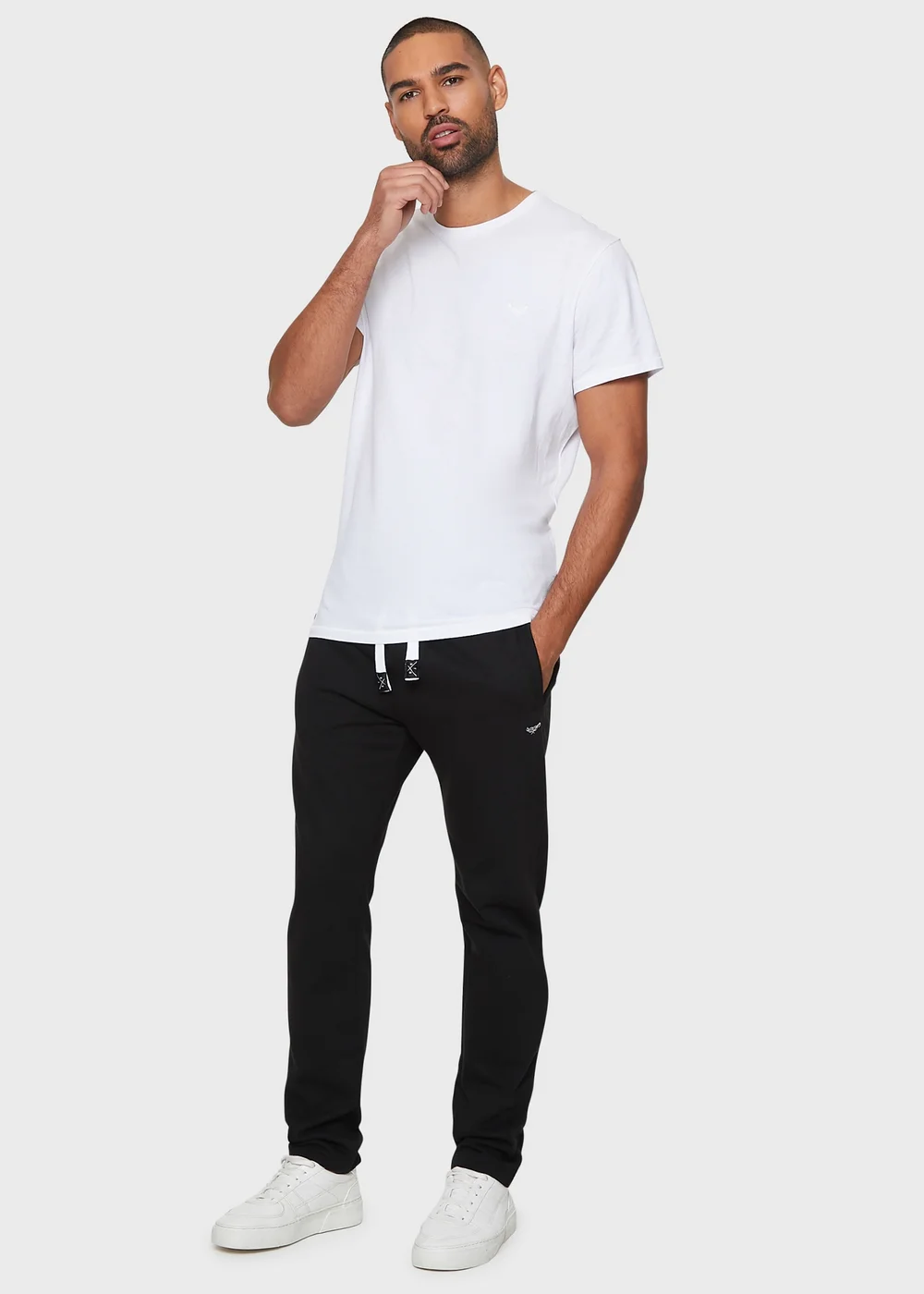 Threadbare Black Straight Leg Joggers - S Image 4