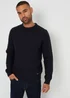 Threadbare Navy Textured Knit Crew Neck Jumper - Small Image 3