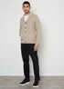 Threadbare Stone Cable Knit Shawl Collar Cardigan With Wool - Small Image 3