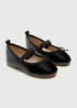Girls Black Bow Ballet Pumps (Younger 4-11) - Size 4 Infants Image 1