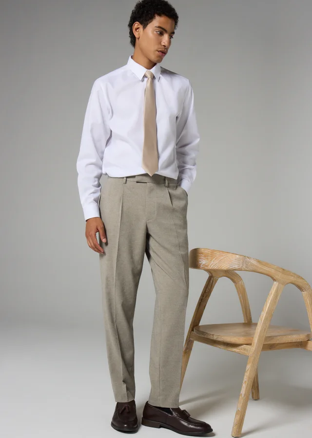 Taylor & Wright Stone Flannel Trousers