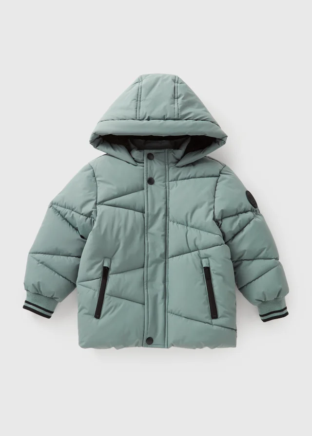 Boys Blue Showerproof Quilted Parka (1-7yrs)