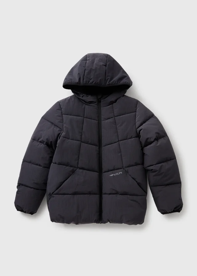 Boys Charcoal Padded Puffer Jacket (7-15yrs)
