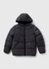 Boys Charcoal Padded Puffer Jacket (7-15yrs) - Age 7 Years Image 1