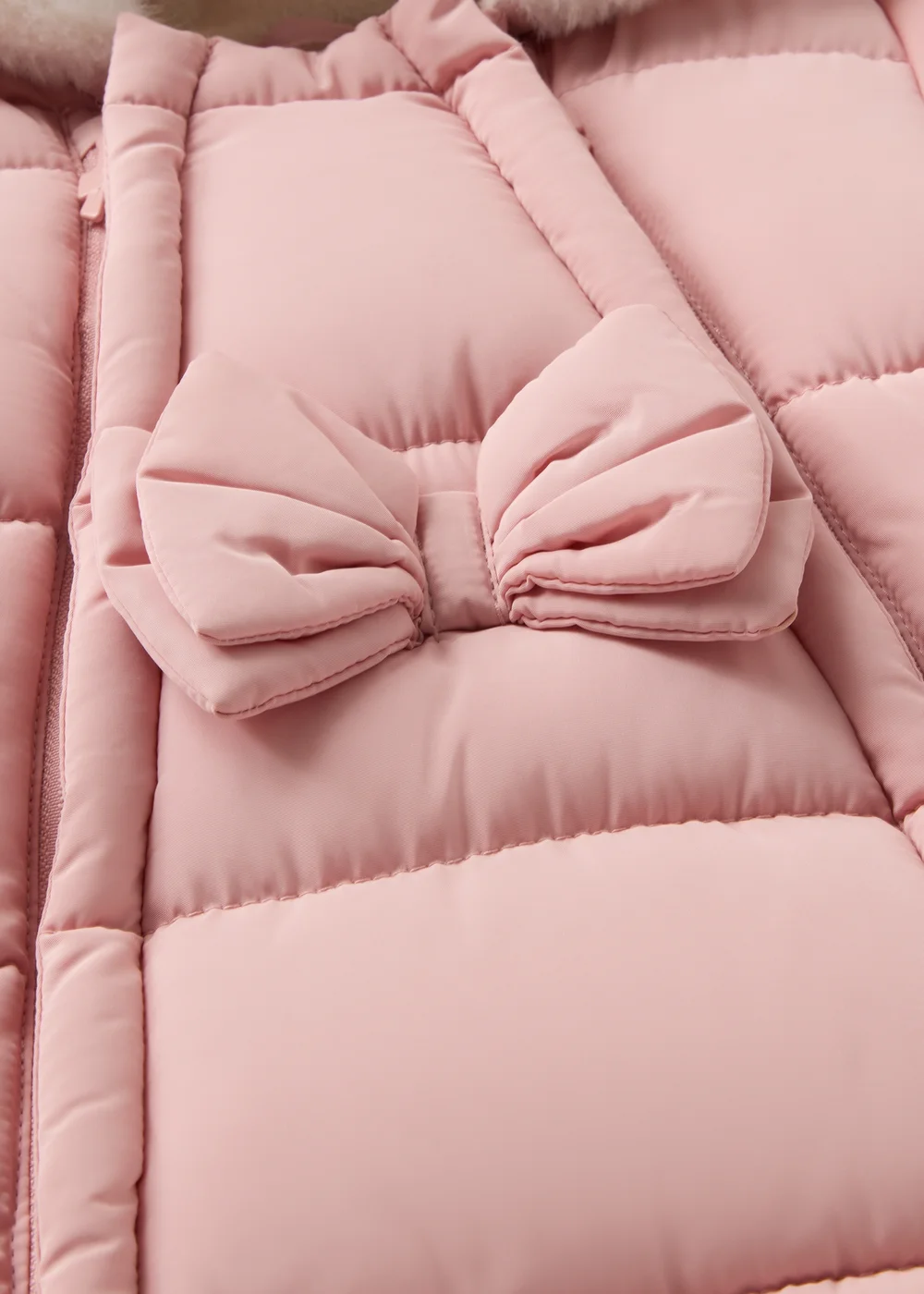 Baby Pink Bow Snowsuit (Newborn-23mths) - Age 0 - 3 Months Image 2