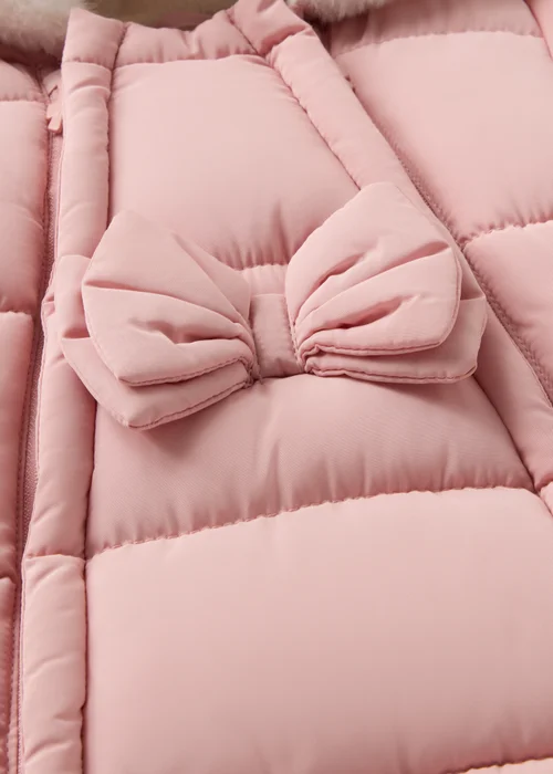 Baby Pink Bow Snowsuit (Newborn-23mths) - Age 0 - 3 Months Image 2