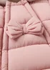 Baby Pink Bow Snowsuit (Newborn-23mths) - Age 0 - 3 Months Image 2