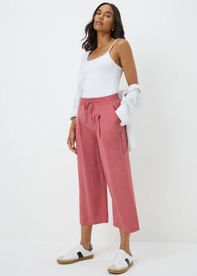 Pink Airflow Cropped Trousers
