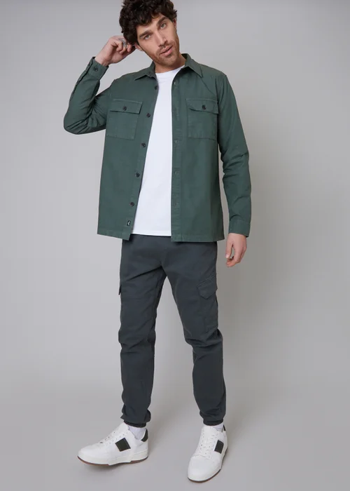 Threadbare Dark Grey Lightweight Cotton Shacket - XL Image 4