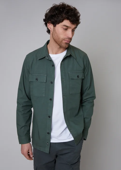 Threadbare Dark Grey Lightweight Cotton Shacket - XL Image 1