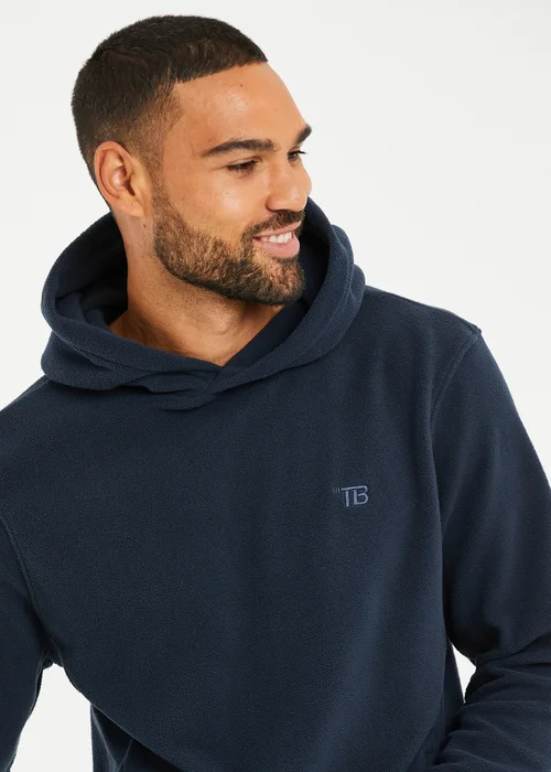 Threadbare Navy Microfleece Overhead Hoodie - XXL Image 3