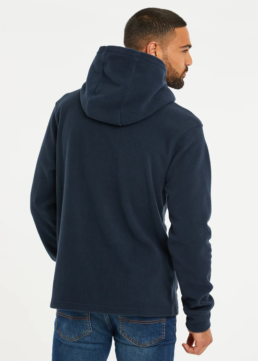 Threadbare Navy Microfleece Overhead Hoodie - XXL Image 2