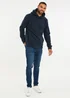 Threadbare Navy Microfleece Overhead Hoodie - XXL Image 4