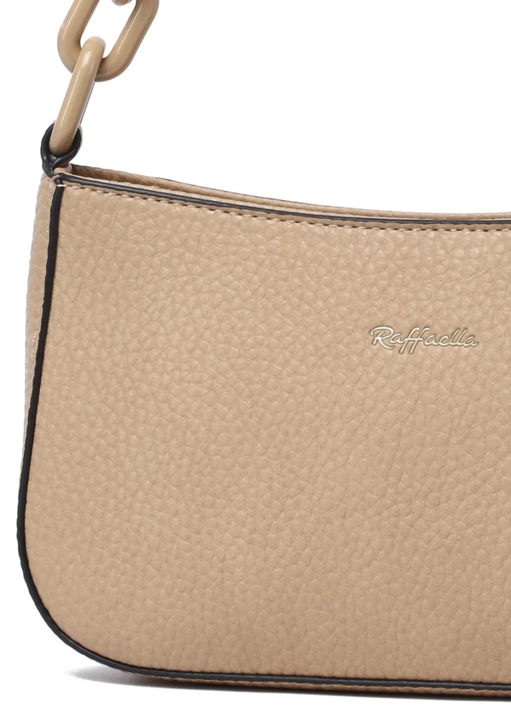 Raffaella Taupe Chain Saddle Bag - One Size Image 2