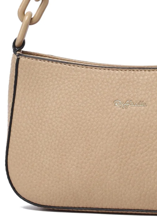 Raffaella Taupe Chain Saddle Bag - One Size Image 2