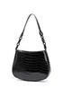 Raffaella Black Croco Shoulder Bag - One Size Image 1