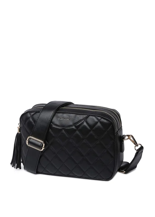 Raffaella Black Quilted Cross Body Camera Bag - One Size Image 1