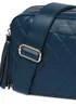 Raffaella Blue Quilted Cross Body Camera Bag - One Size Image 2