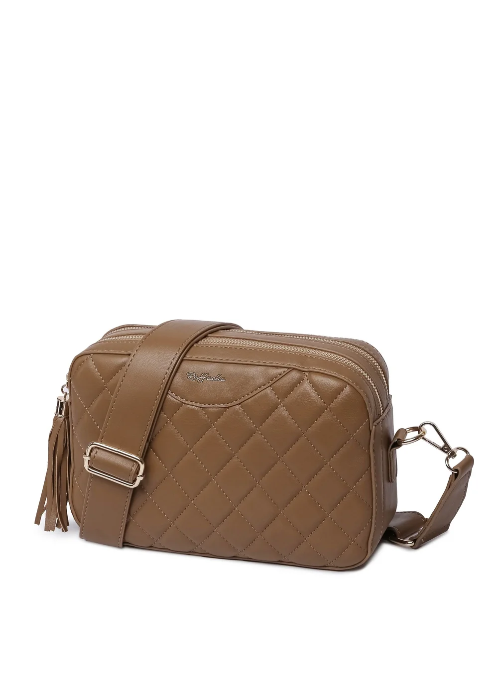 Raffaella Brown Quilted Cross Body Camera Bag - One Size Image 1