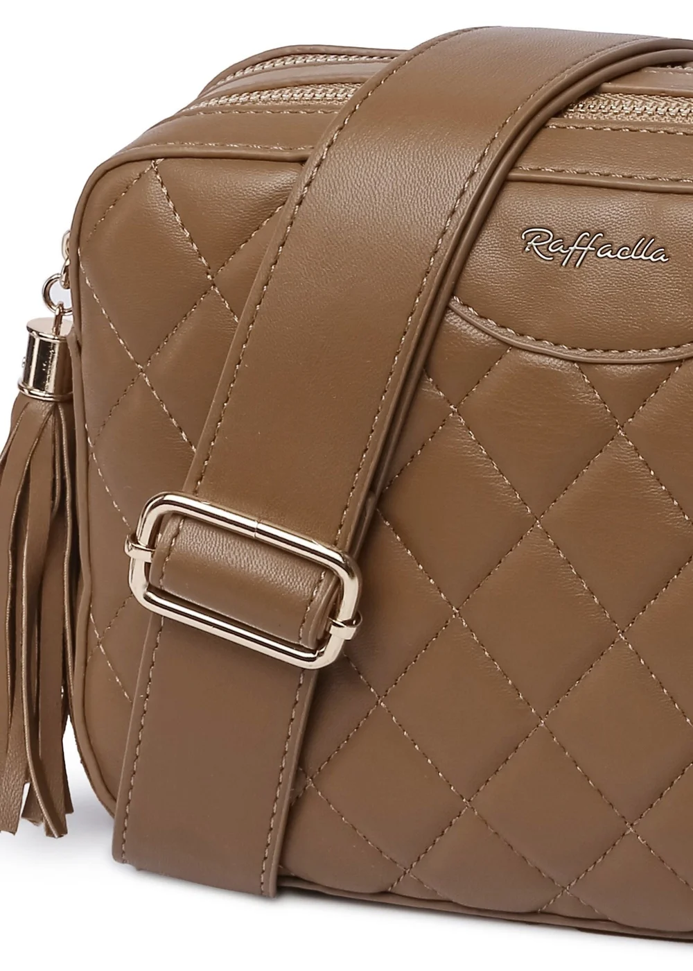 Raffaella Brown Quilted Cross Body Camera Bag - One Size Image 2