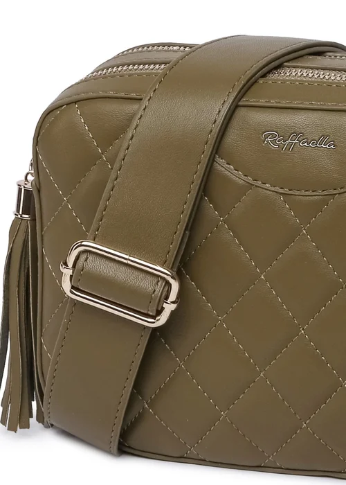Raffaella Khaki Quilted Cross Body Camera Bag - One Size Image 2