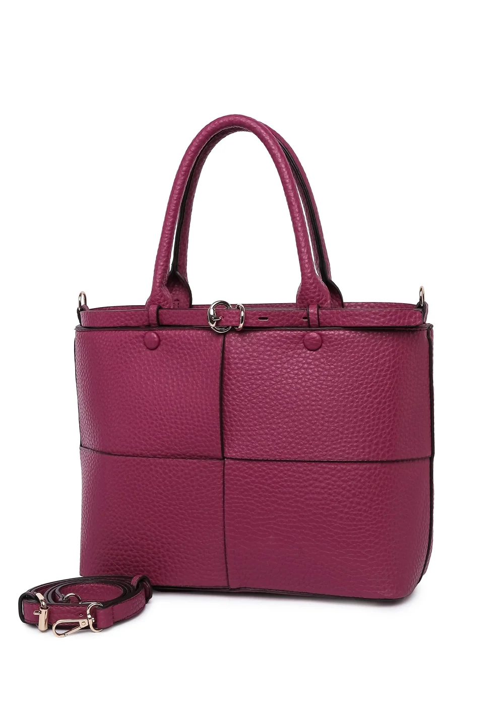 Raffaella Wine Buckle Detail Shoulder Bag - One Size Image 1