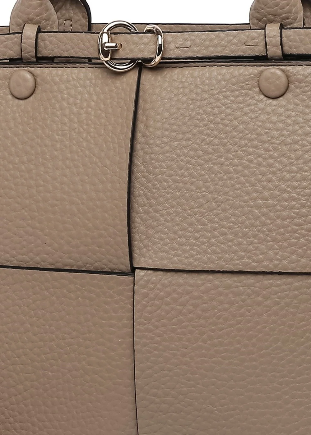 Raffaella Taupe Buckle Detail Shoulder Bag - One Size Image 2