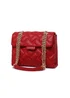 Raffaella Red Quilted Chain Shoulder Bag - One Size Image 1