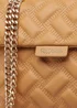 Raffaella Beige Quilted Chain Shoulder Bag - One Size Image 2