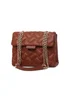 Raffaella Tan Quilted Chain Shoulder Bag - One Size Image 1