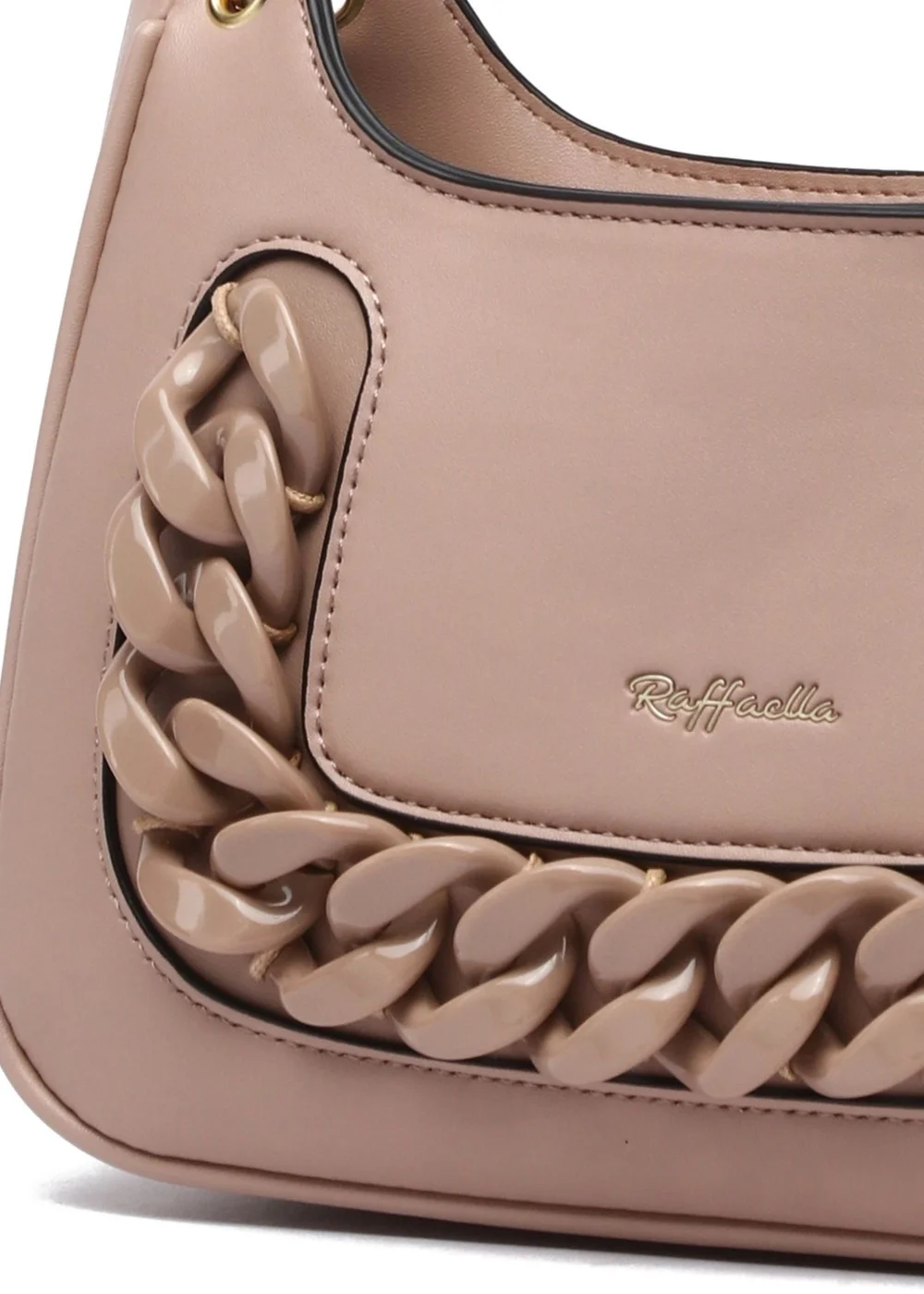 Raffaella Taupe Chain Body Bag - One Size Image 2