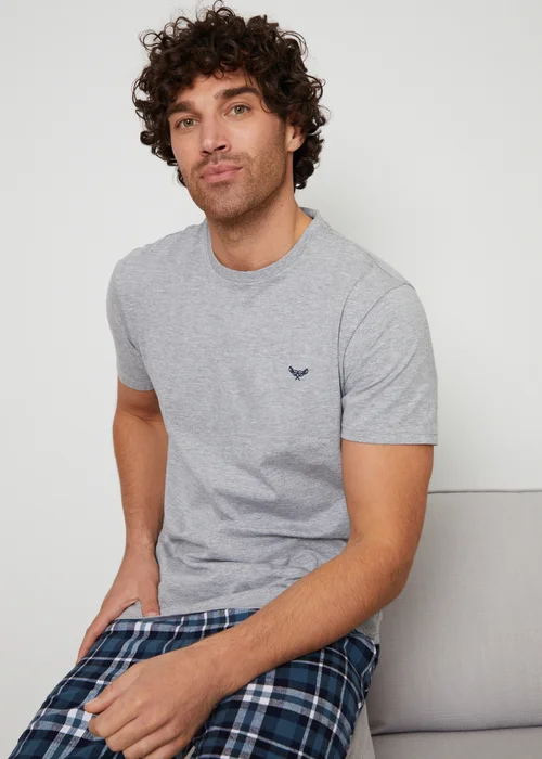 Threadbare Light Grey Cotton Blend Pyjama Set - XXL Image 3