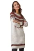 Roman Beige Soft Knit Fairisle Jumper Dress - Size 12 Image 1