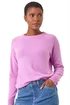 Roman Mauve Plain Soft Crew Neck Jumper - Size 20 Image 1