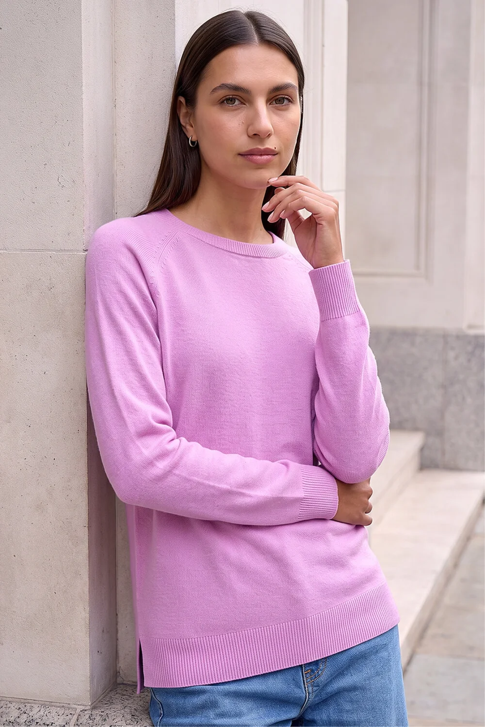 Roman Mauve Soft Crew Neck Jumper - 20 Image 1